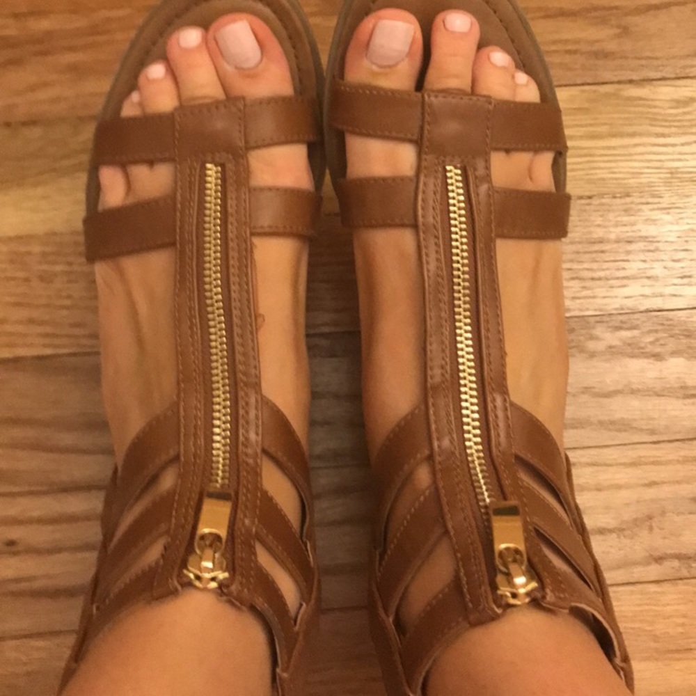 Brown gladiator sandals